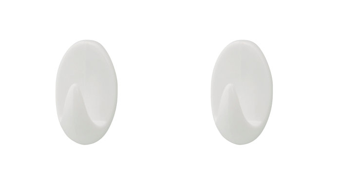 Håndklekrok oval plast large 2 stk. - Target